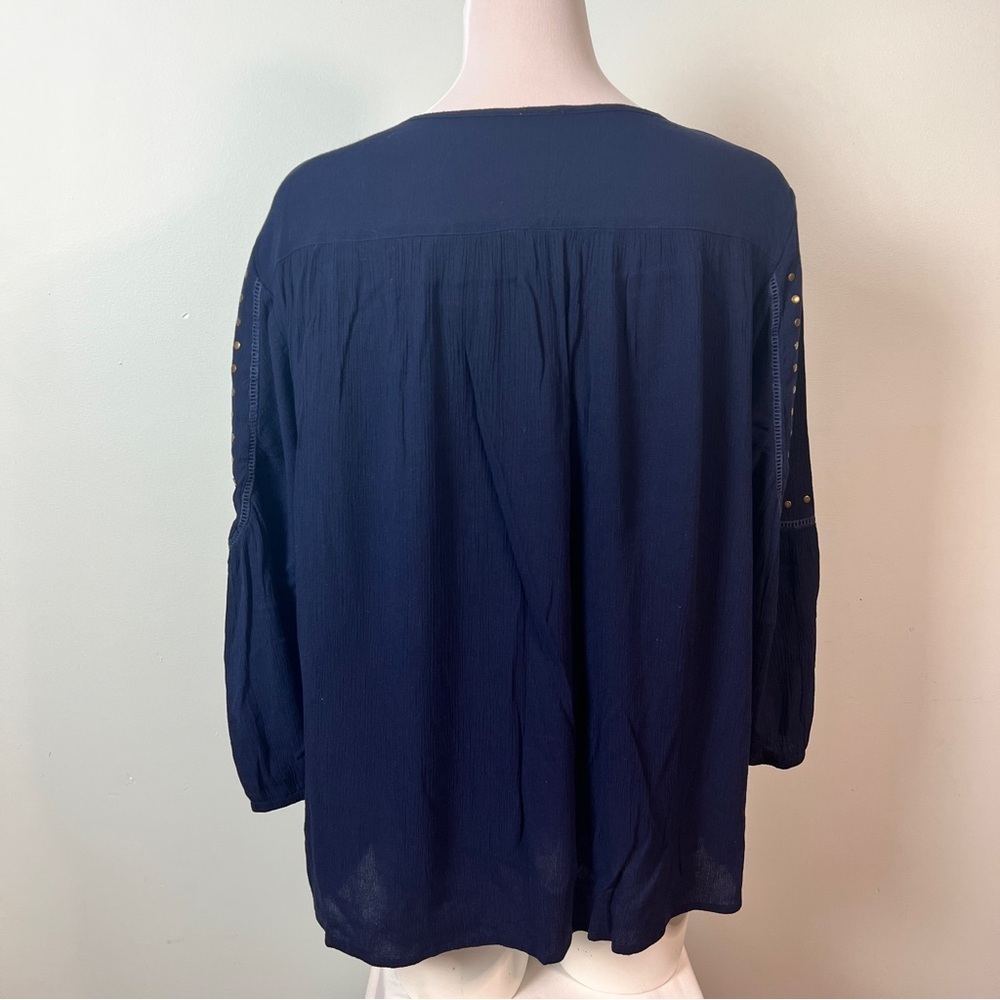 Como Vintage Gold Embellished Relaxed Blouse - Picture 5 of 8
